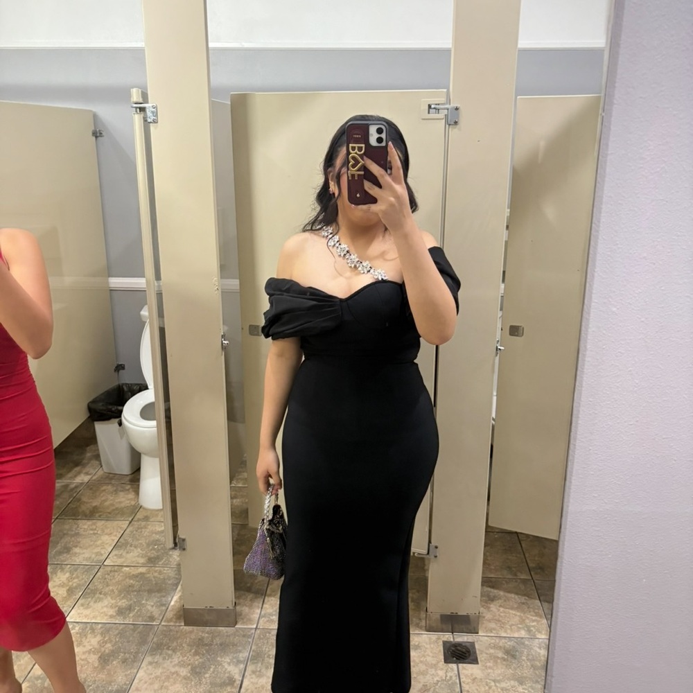 Elegant Black Off-Shoulder Dress